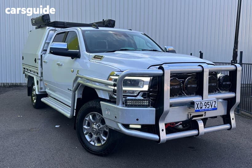 White 2021 RAM 3500 Crew Cab Utility Laramie (4X4)