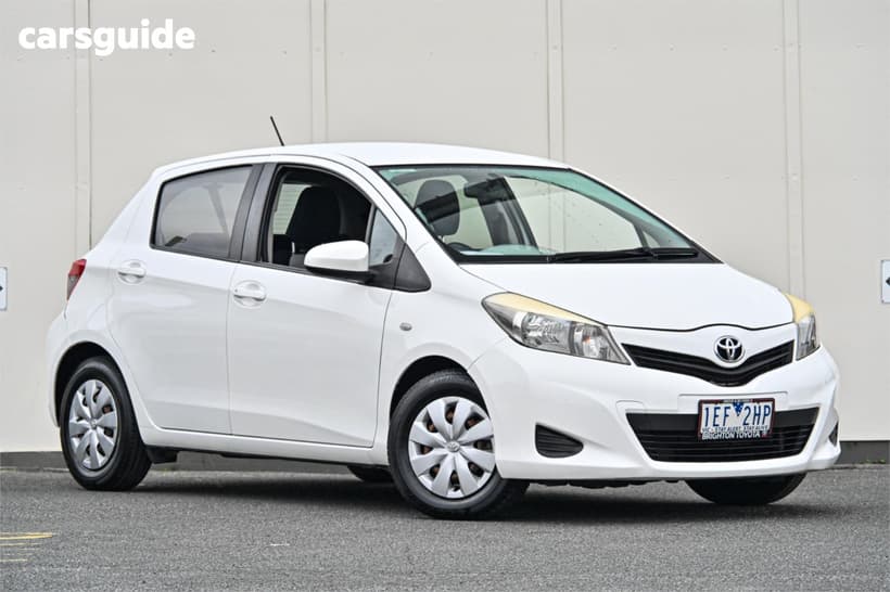 White 2012 Toyota Yaris Hatchback Yr