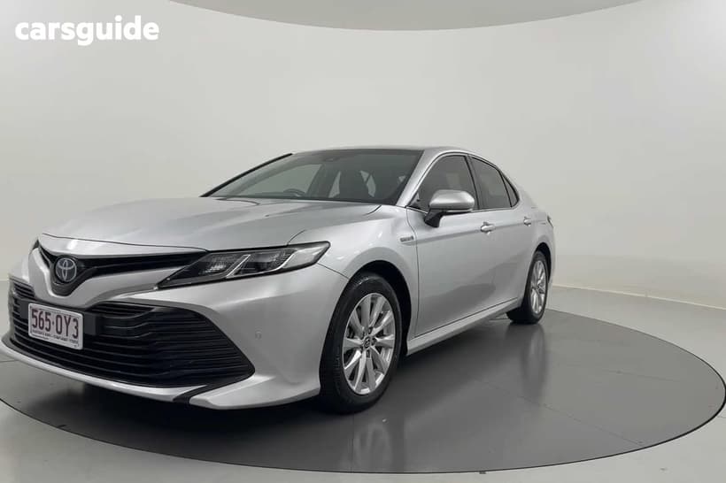 Silver 2020 Toyota Camry Sedan Ascent Hybrid