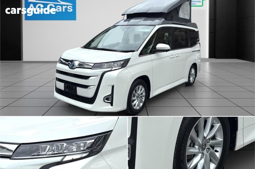 White 2024 Toyota Noah Commercial UNIQUE CAMPER, TOP OF THE LINE MINIVAN, W/ POP UP ROOF TENT