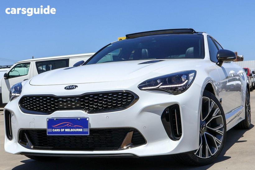 White 2020 Kia Stinger Sedan Gt-Line (Red Leather)