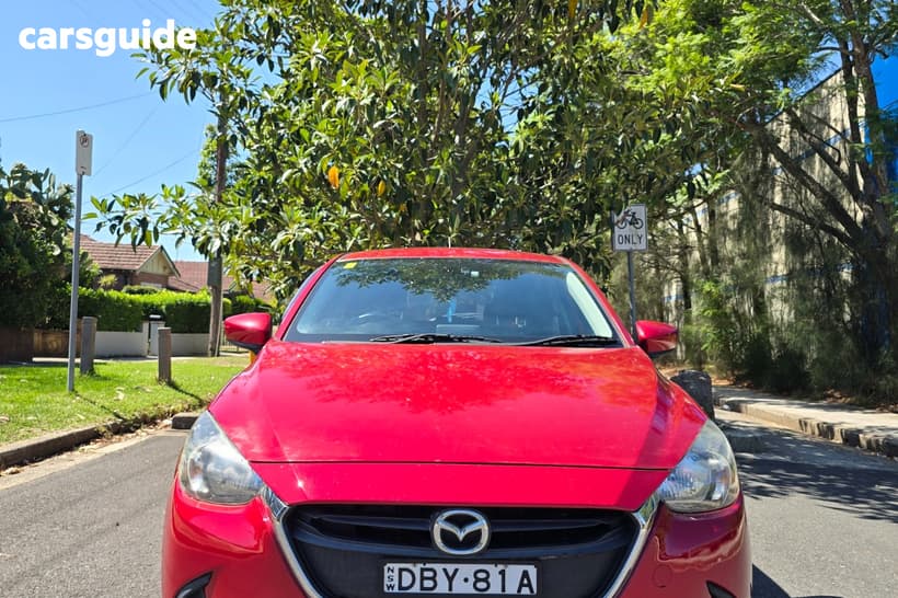 Red 2015 Mazda 2 Hatchback Maxx