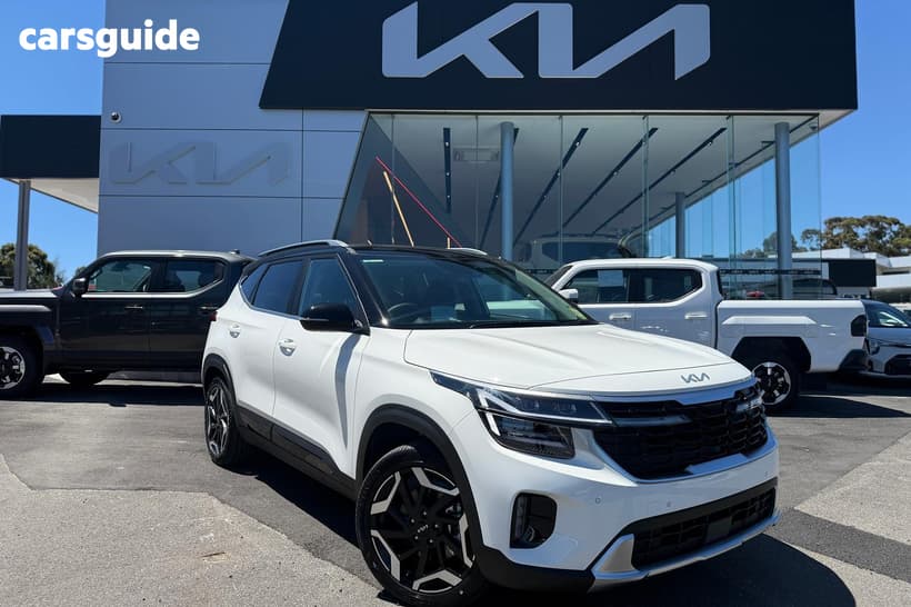 White 2025 Kia Seltos Wagon Gt-Line (Awd) (Two-Tone)