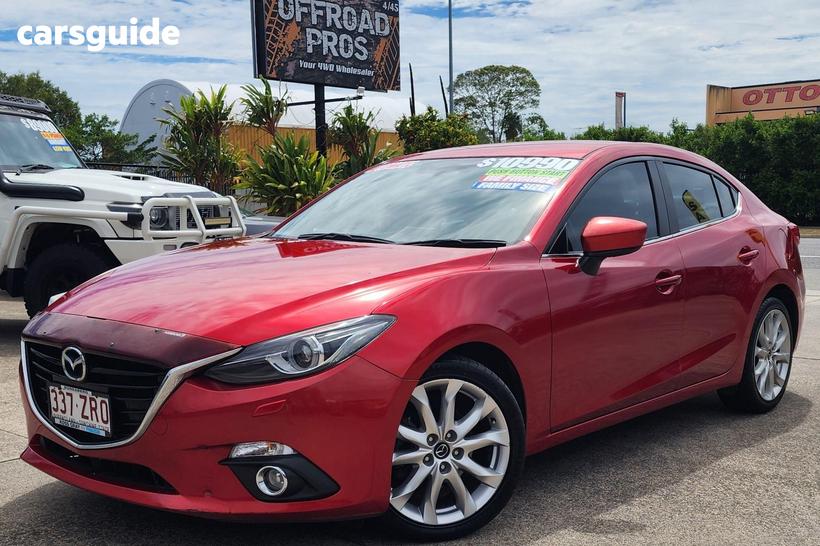 Red 2014 Mazda 3 Sedan Sp25