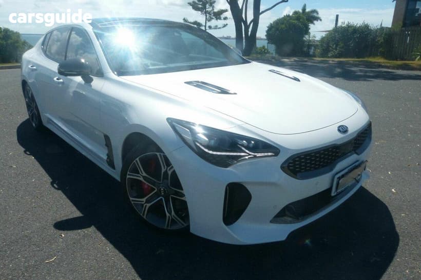 White 2020 Kia Stinger Sedan Gt (Black Leather)