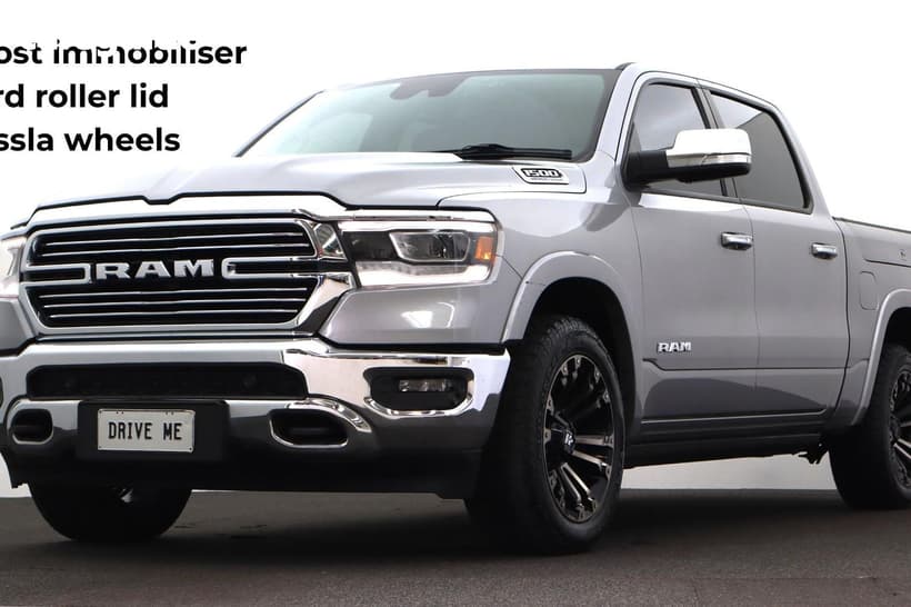 Silver 2022 RAM 1500 Crew Cab Utility Laramie Rambox (Hybrid)