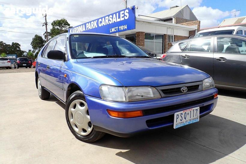Blue 1996 Toyota Corolla Liftback Conquest Seca