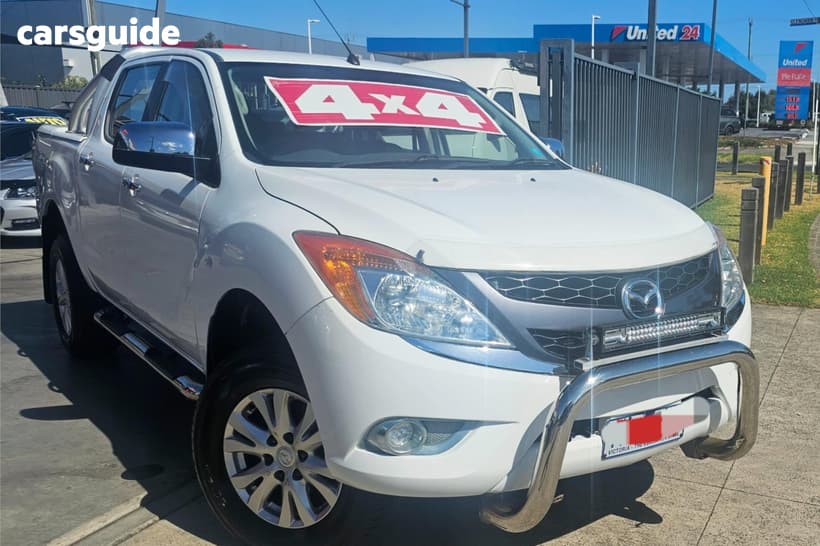 White 2013 Mazda BT-50 Dual Cab Utility Xtr (4X4)