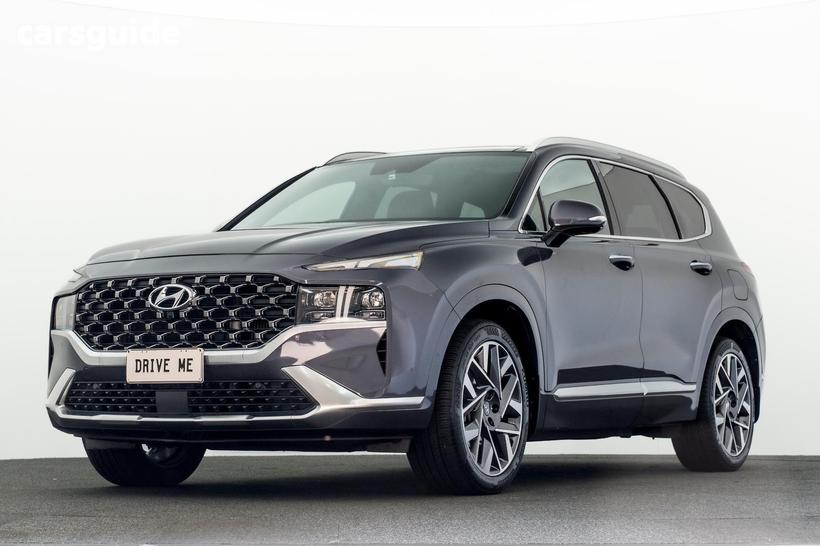 Blue 2021 Hyundai Santa FE Wagon Highlander Crdi (Awd)