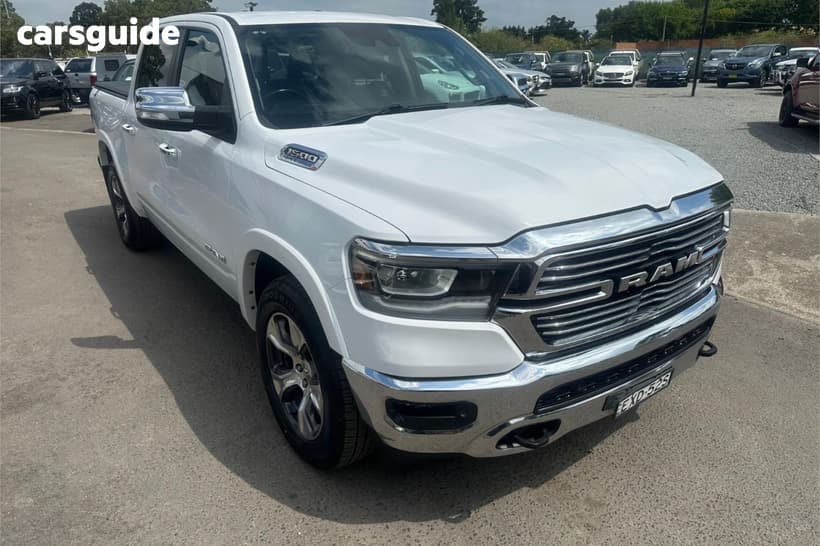 White 2022 RAM 1500 Crew Cab Utility Laramie