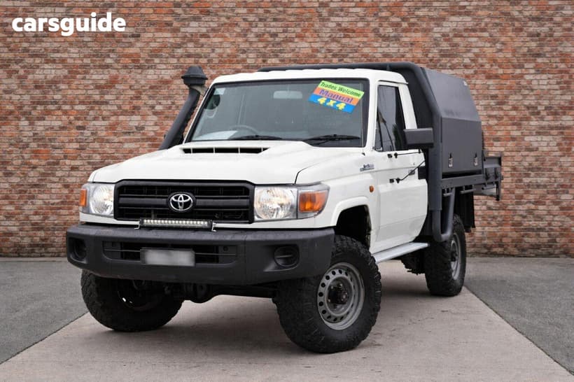White 2019 Toyota Landcruiser Cab Chassis Workmate (4X4)