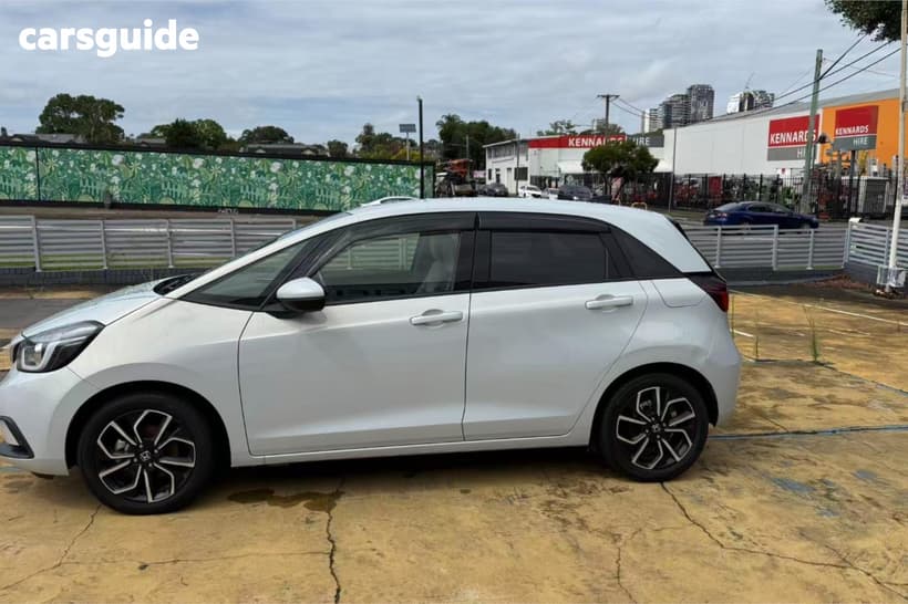White 2020 Honda Fit Hatchback (Hybrid)