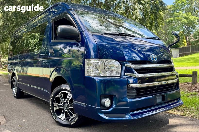 Blue 2014 Toyota HiAce SUV 4WD SLWB