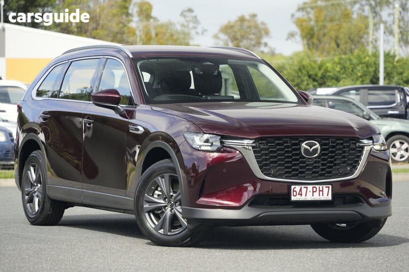 Red 2025 Mazda CX-80 Wagon G40E Pure
