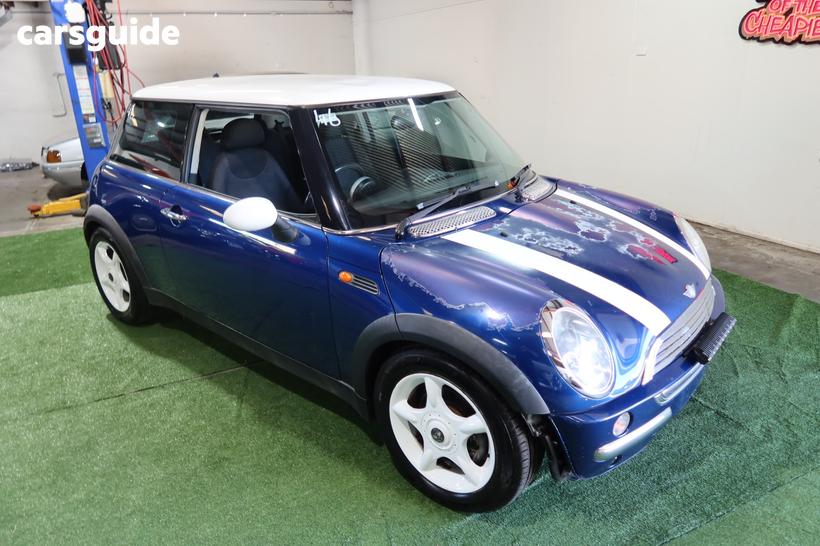 Blue 2002 Mini Cooper Hatchback