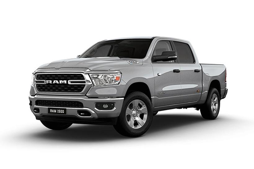 Red 2024 RAM 1500 Crew Cab Utility Big Horn (6-4 Tub) Mhev (4X4)
