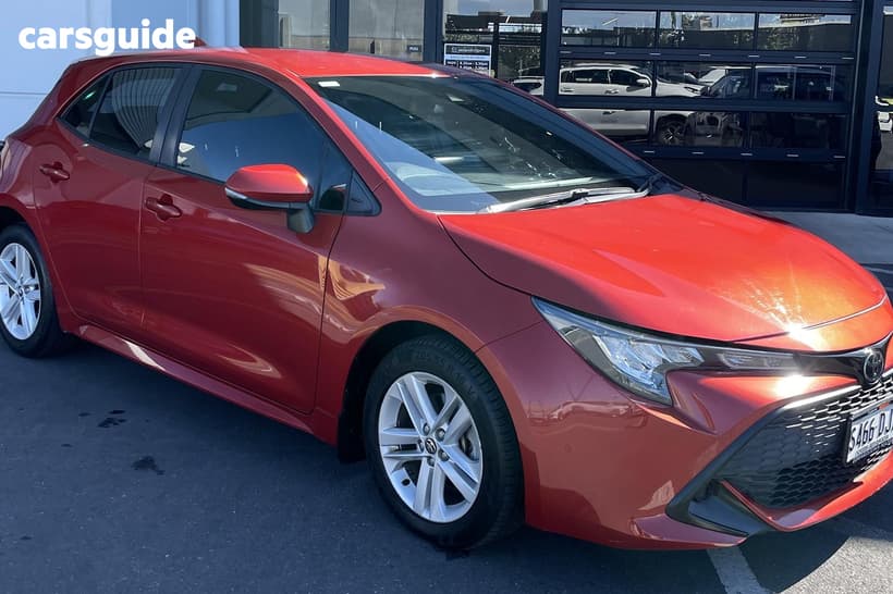 Red 2019 Toyota Corolla Hatchback Ascent Sport