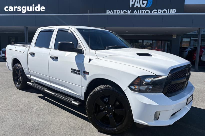 White 2022 RAM 1500 Crew Cab Utility Express Rambox