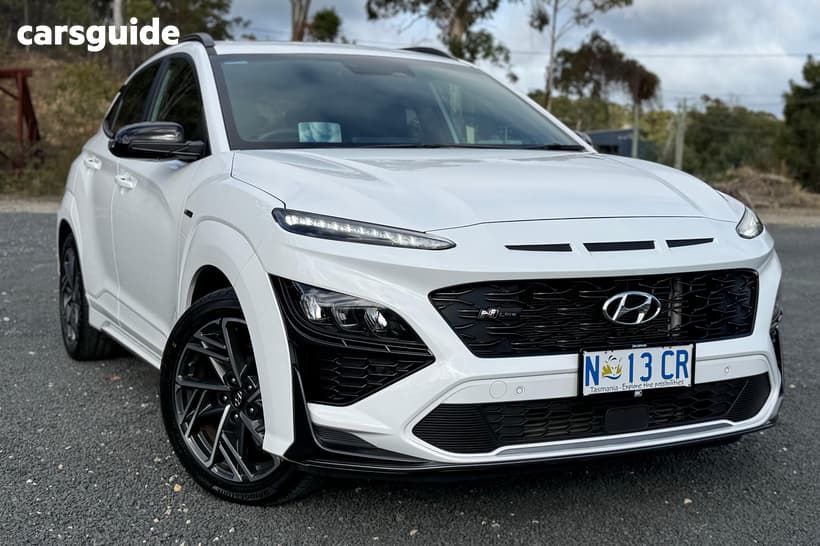 White 2022 Hyundai Kona Wagon N Line Premium Srf (Awd)