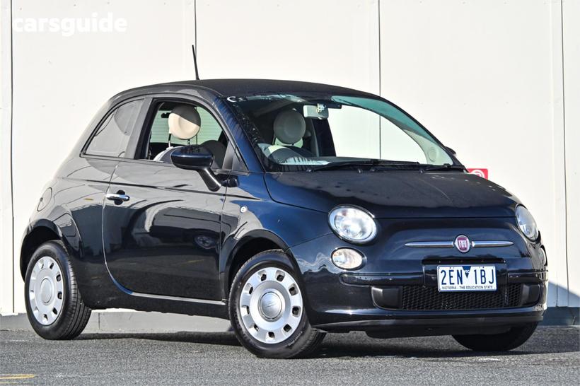 Black 2014 Fiat 500 Hatchback Pop