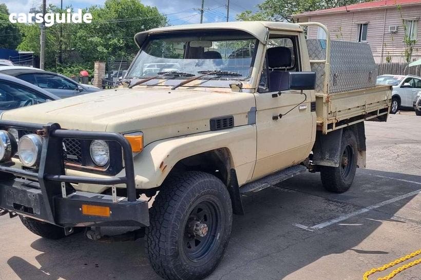 Beige 1988 Toyota Landcruiser Cab Chassis (4X4)