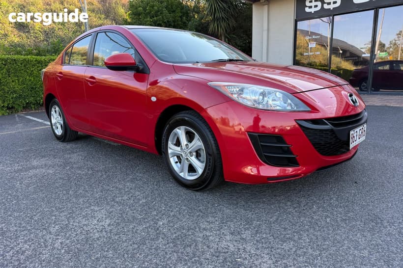Red 2009 Mazda 3 Sedan Maxx