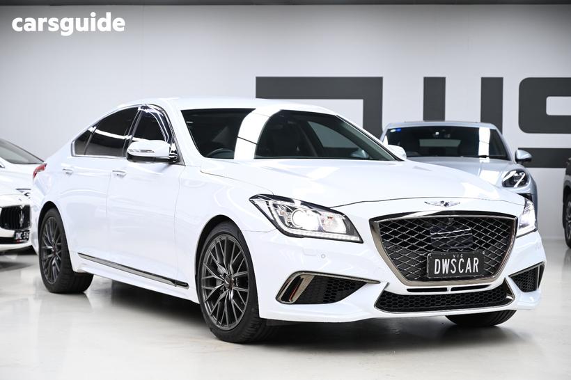 White 2019 Genesis G80 Sedan 3.8 Sport Design