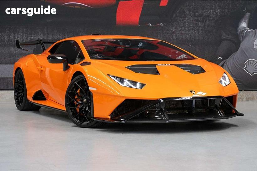 Orange 2023 Lamborghini Huracan Coupe Evo Rwd