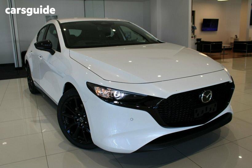 White 2026 Mazda Mazda3 Hatchback G25 Evolve Sp Vision