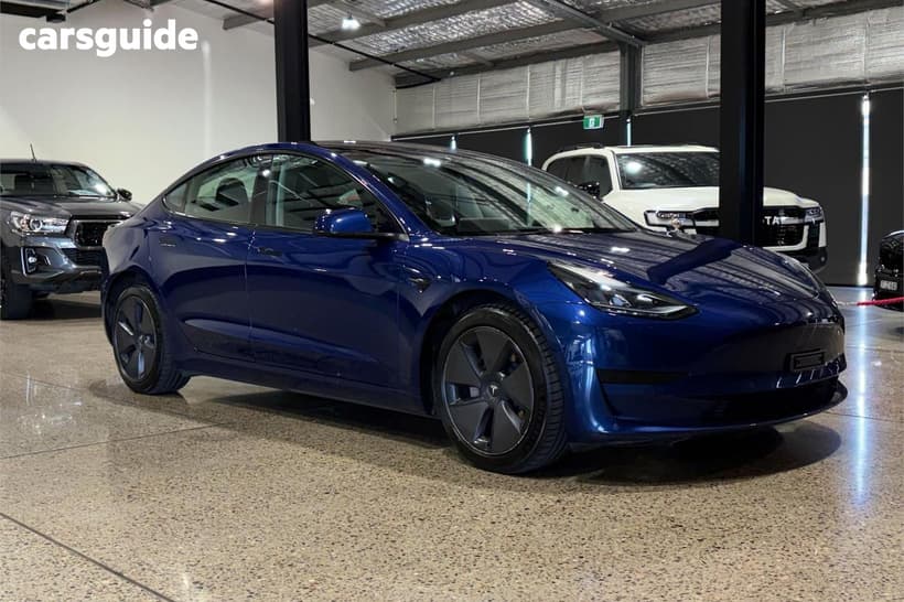Blue 2023 Tesla Model 3 Sedan Rear-Wheel Drive