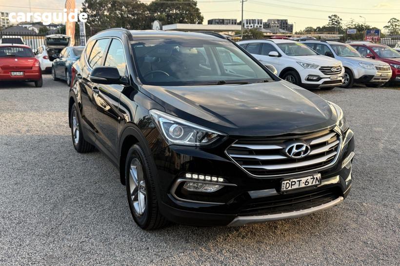 Black 2017 Hyundai Santa FE Wagon Active Crdi (4X4)