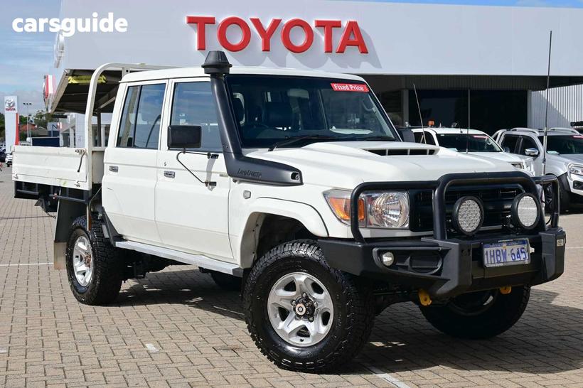 White 2020 Toyota Landcruiser Double Cab Chassis Workmate (4X4)