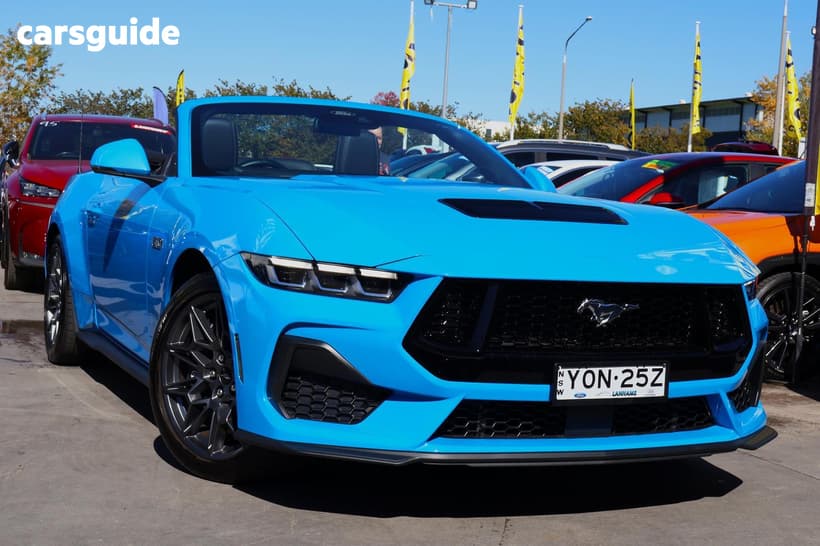 Blue 2024 Ford Mustang Convertible Gt 5.0 V8