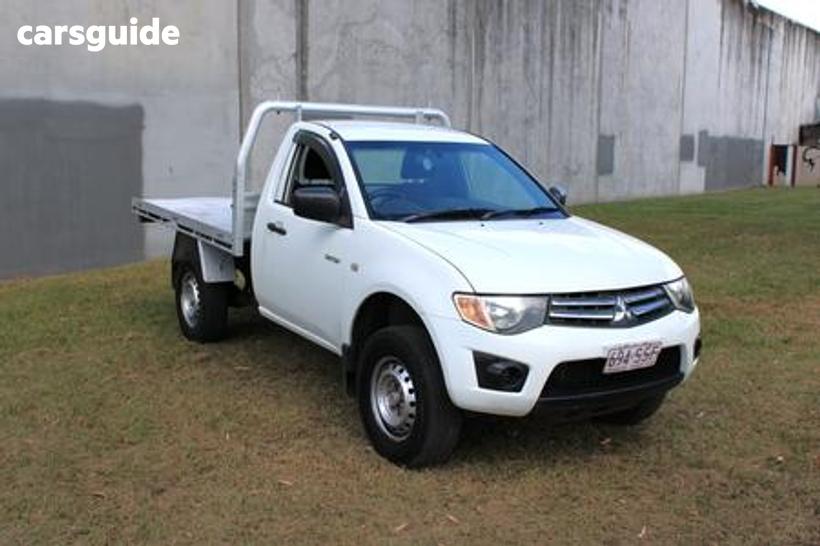 White 2012 Mitsubishi Triton Cab Chassis Glx