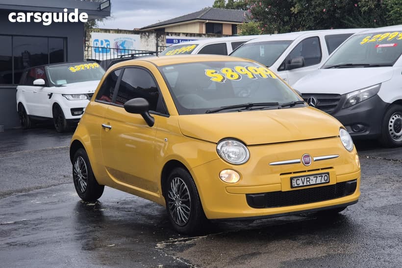 Yellow 2014 Fiat 500 Hatchback Pop