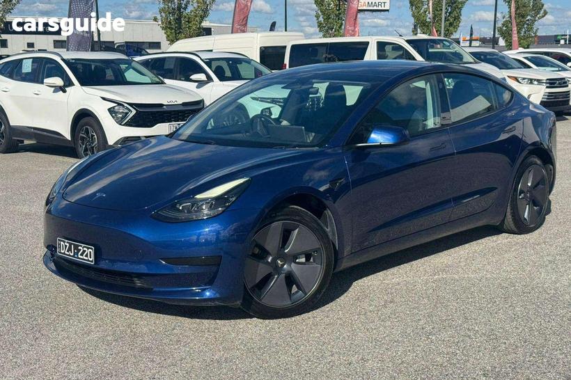 Blue 2023 Tesla Model 3 Sedan Rear-Wheel Drive