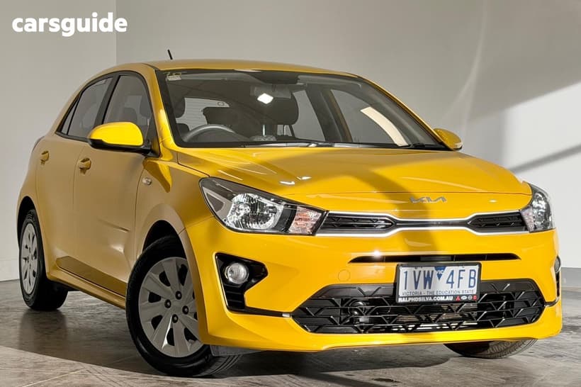 Yellow 2022 Kia RIO Hatchback S