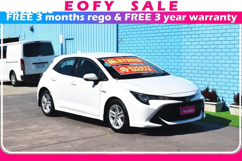 White 2020 Toyota Corolla Hatchback Ascent Sport (Hybrid)