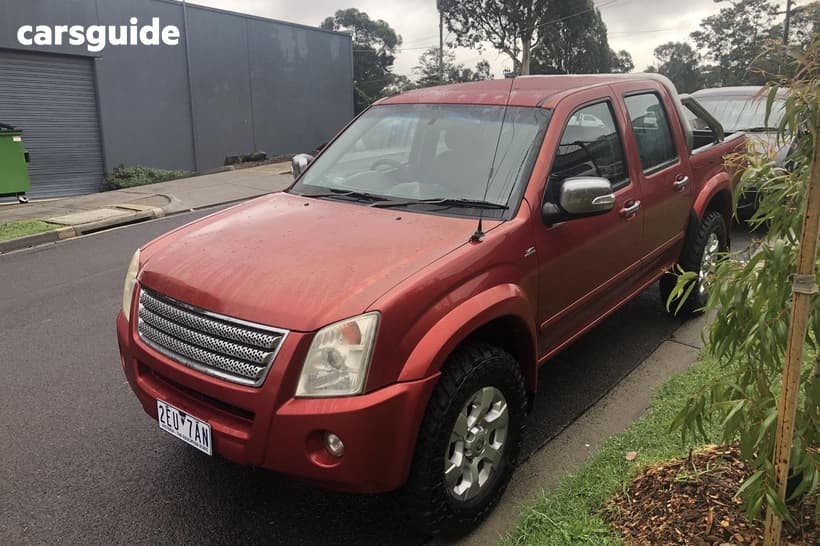 Red 2007 Holden Rodeo Ute Tray LTR