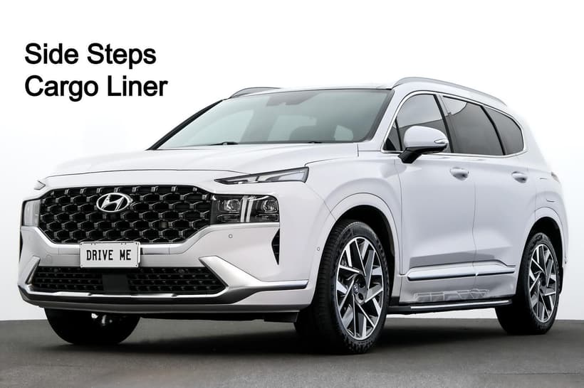White 2022 Hyundai Santa FE Wagon Highlander Crdi (Awd)