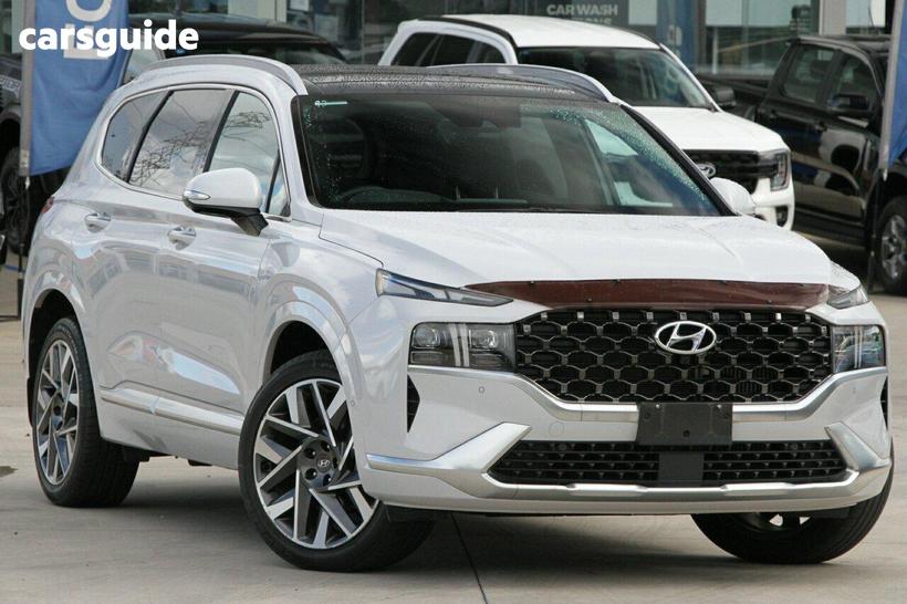 White 2022 Hyundai Santa FE Wagon Highlander Crdi (Awd)