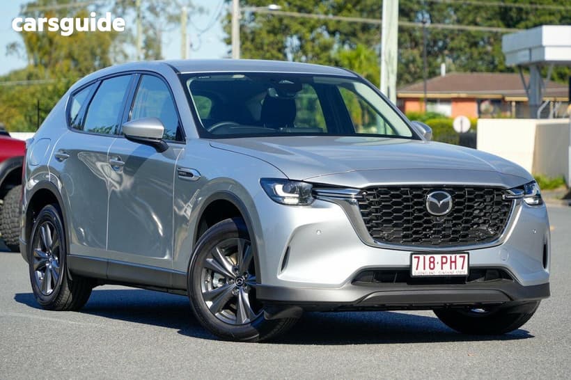 Silver 2025 Mazda CX-60 Wagon P50E Pure Phev