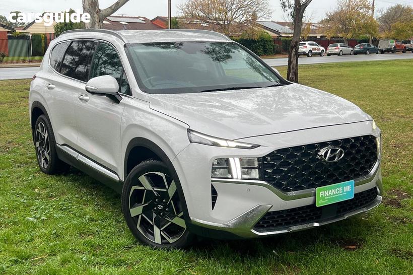 White 2022 Hyundai Santa FE Wagon Elite Crdi (Awd)