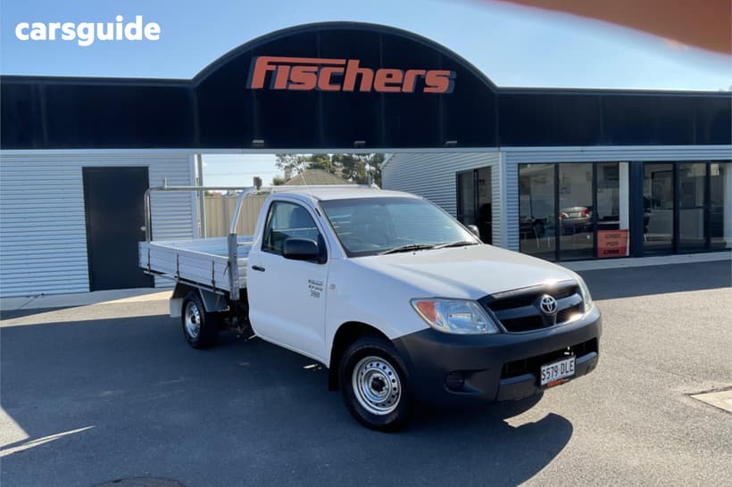 White 2005 Toyota Hilux Cab Chassis Workmate