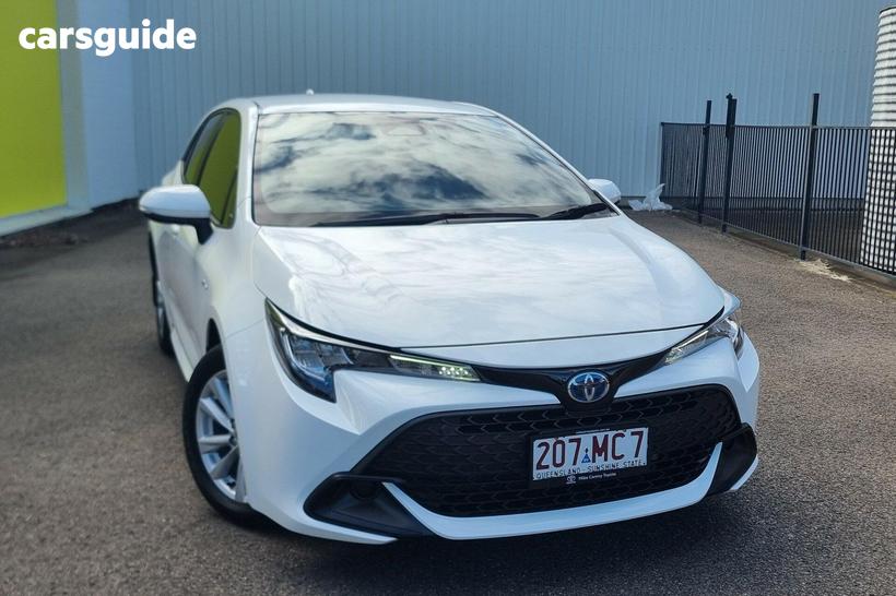 White 2023 Toyota Corolla Hatchback Ascent Sport Hybrid