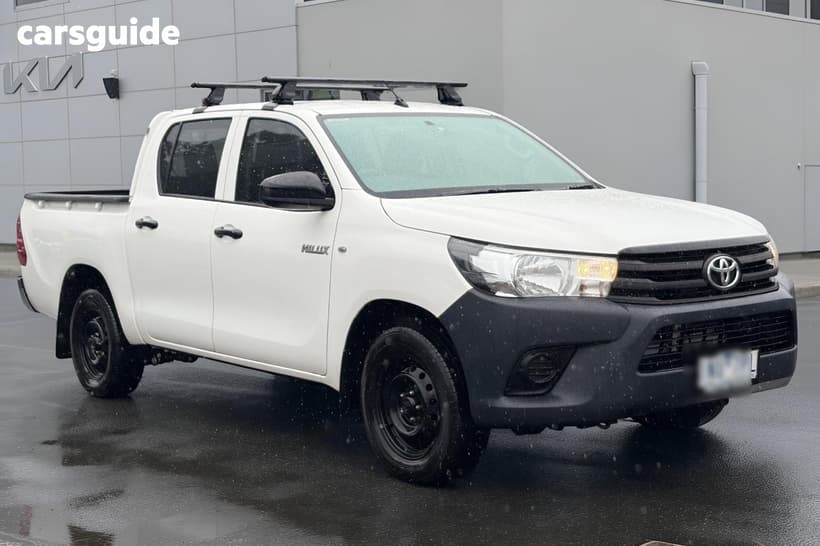 White 2018 Toyota Hilux Double Cab Pick Up Workmate