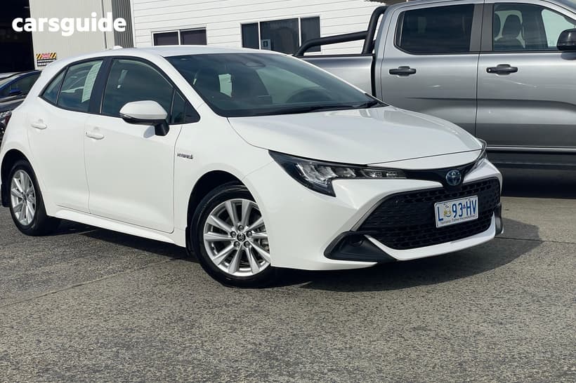 White 2023 Toyota Corolla Hatchback Ascent Sport Hybrid