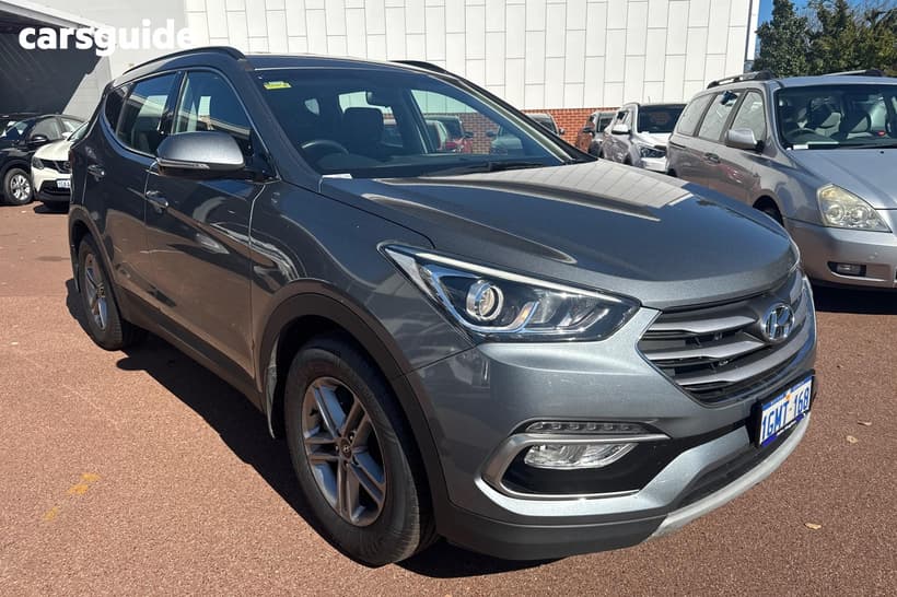 Grey 2017 Hyundai Santa FE Wagon Active Crdi (4X4)
