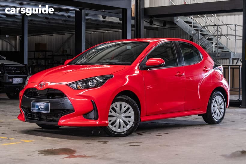 Red 2021 Toyota Yaris Hatchback Ascent Sport