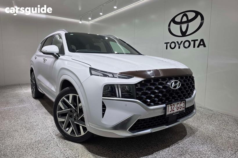 White 2022 Hyundai Santa FE Wagon Highlander Crdi (Awd)